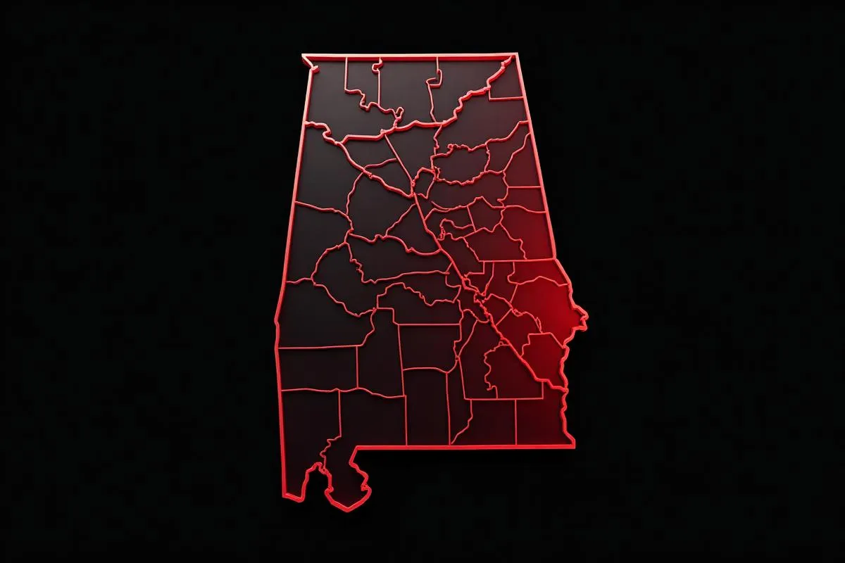 Alabama map showing service areas