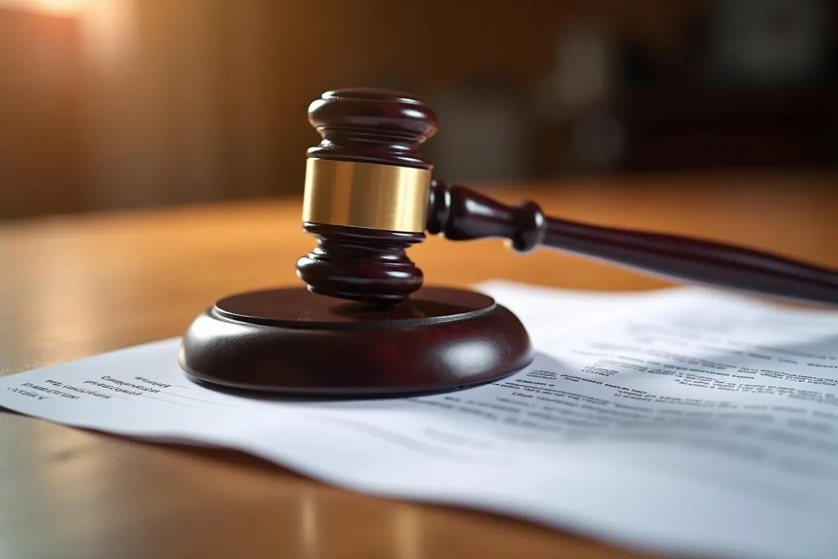 Legal gavel representing justice system and bail bonds